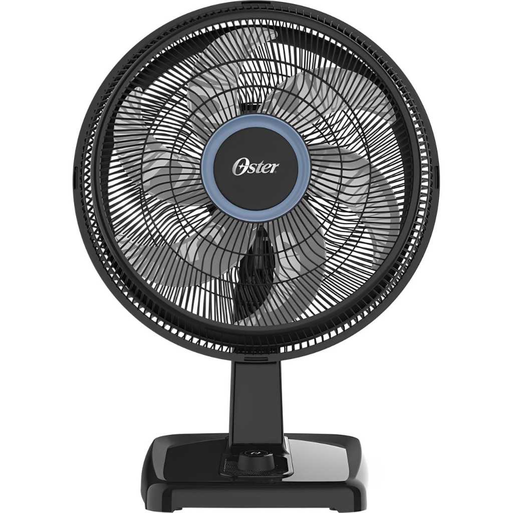 Ventilador de mesa e parede Oster OVTR480 preto com 6 pás cor cinza 127V