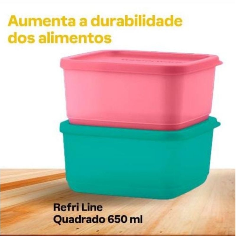 Tupperware Refri Line Quadrado 650ml | Shopee Brasil