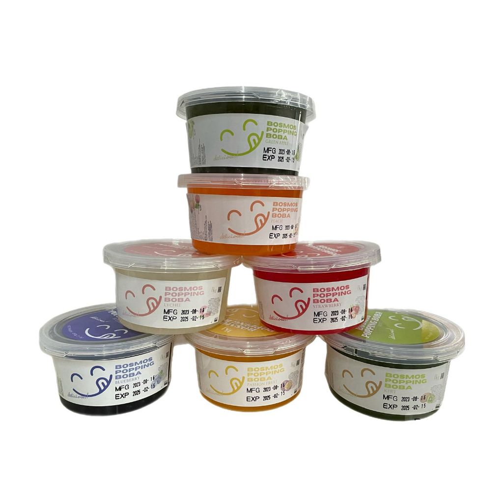 Bubble Tea Popping Boba Sabores Diversos Bosmos 490g