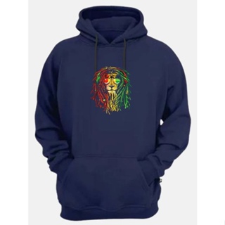 Moletom Canguru Unissex Liso Com Estampa Leão Reggae Masculino e Feminino Flanelado Blusa de Frio Promoção