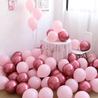kit 150 BALAO FESTA ROSA 50 BALÃO PINK 5” CROMADO + 100 BALÃO ROSA CANDY 7 ’ OFF