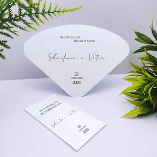 Kit Ventarola Leque e Lágrimas de Alegria para Casamento Personalizado com Nomes e Data (09 dias úteis de produção)