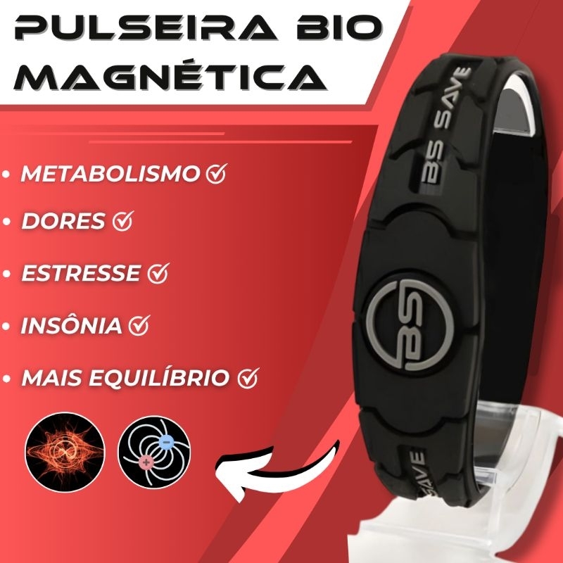 Pulseira Bio Magnética POWER MAX - Infravermelho Longo e Biomagnetismo 3000 Gauss