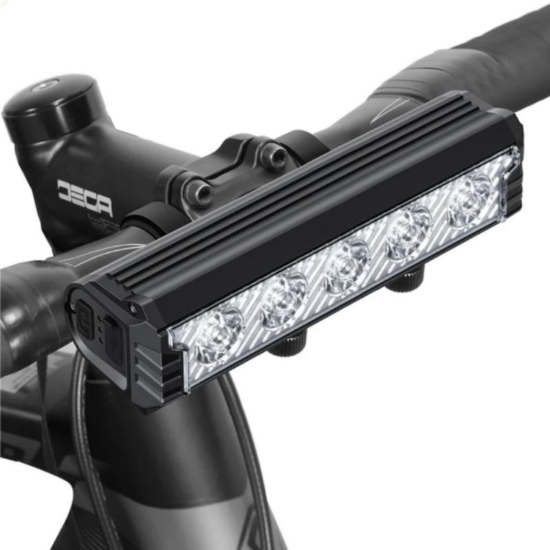 Farol Monster Lanterna Bike Recarregável (5 Led TG3 Lançamento 2024) 20.000 Lumens