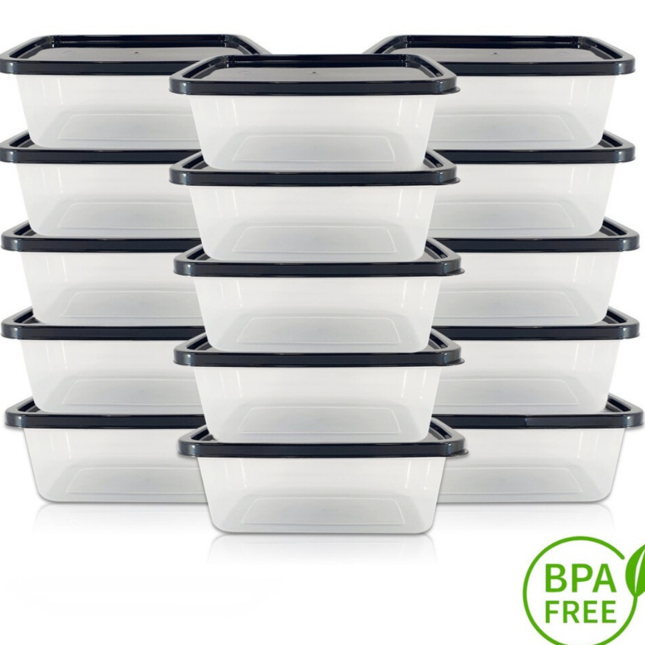 10 Potes 1 Litro Transparente Tampas Coloridas Organizador Alimentos