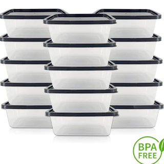 10 Potes 1 Litro Transparente Tampas Coloridas Organizador Alimentos