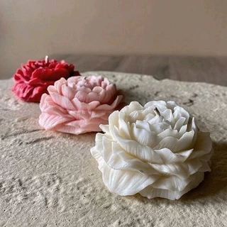 Vela Decorativa Flor Peônia Aromática/Artesanal
