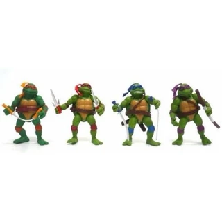 Cartelado kit c/ 4 Bonecos Tartarugas Ninjas 10cm Envio Imediato