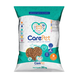 Granulado de madeira Carepets 20kg