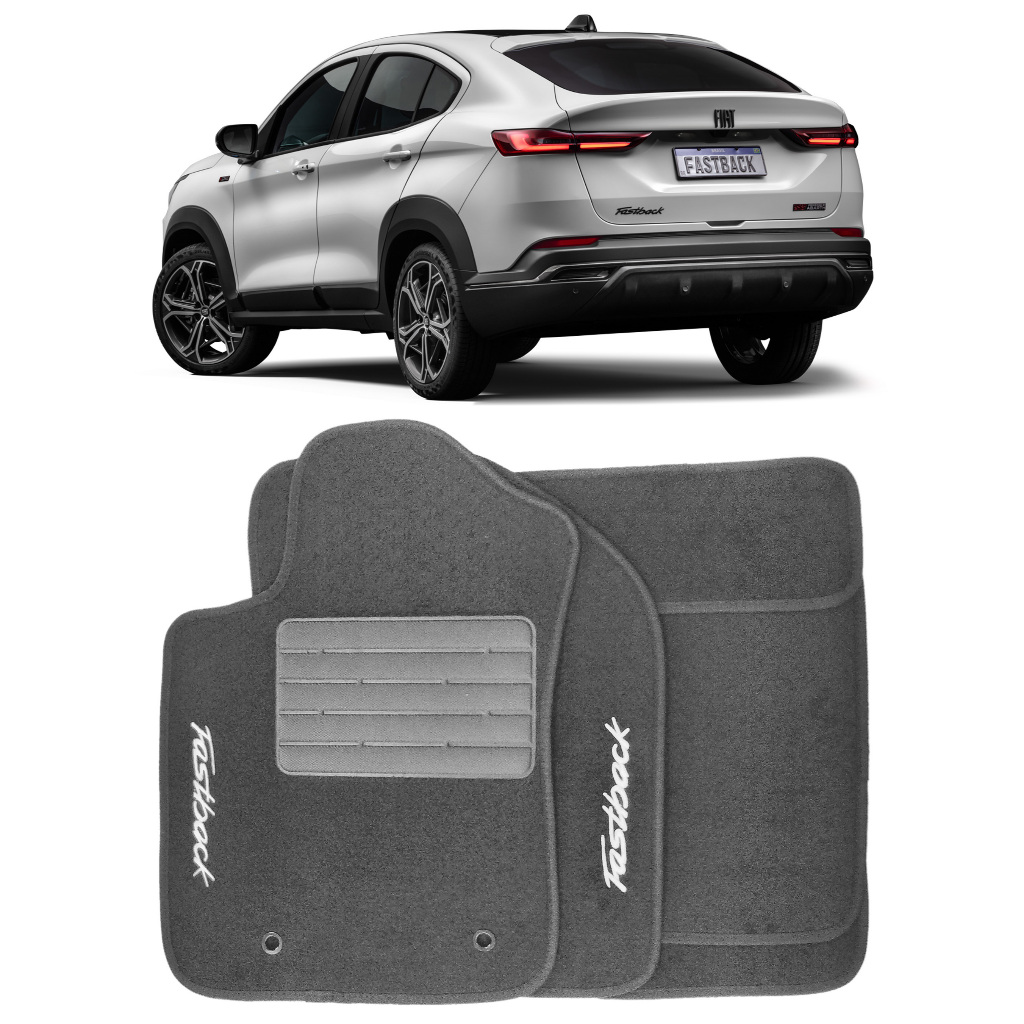 Tapete Carpete Fiat Fastback 2022 Em Diante Grafite - 5 Peças