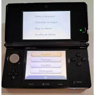 Kit Nintendo 3DS Standard Cosmo Black + jogos (usado)