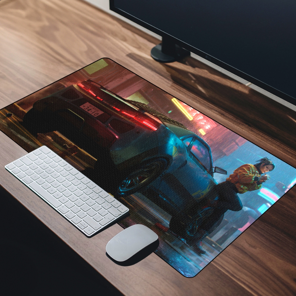 Mouse Pad Gamer Speed Borda Costurada Tamanho 65x32 cm Sci-Fi Futurista Diversos Modelos