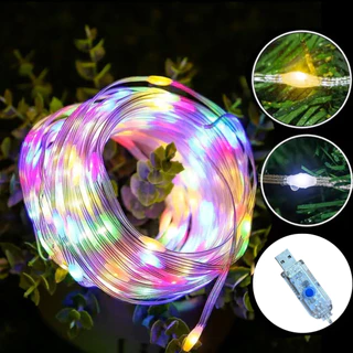 Pisca Pisca Colorido Árvore Natal Decoração Usb Rgb 100 Leds Led 10M Prova D'Agua Interno Externo Casa Sala Iluminação