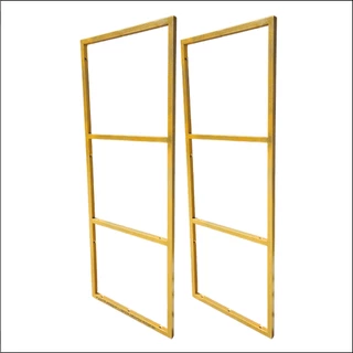 Suporte Estilo Industrial Triplo Dourado para Prateleiras de 30cm - 2 unidades (SKU3302D)