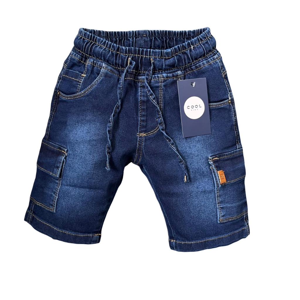 Shopee Short Preto Jeans Masculino Bermuda Masculina Cargo Short
