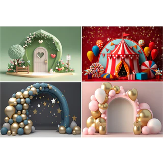 Fundo Fotográfico Sublimado Em Tecido Smash, Balão, Infantil, Dia das Crianças
