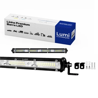 Farol De Barra Linear Slim Dubra 120w 12-60V 40 LED IP65 Branco Frio