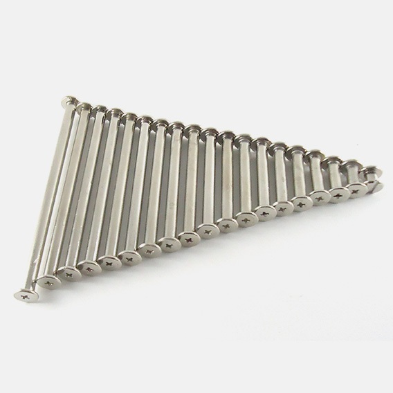 Parafuso Para Pasta Niquelado 15mm - 50 Unidades