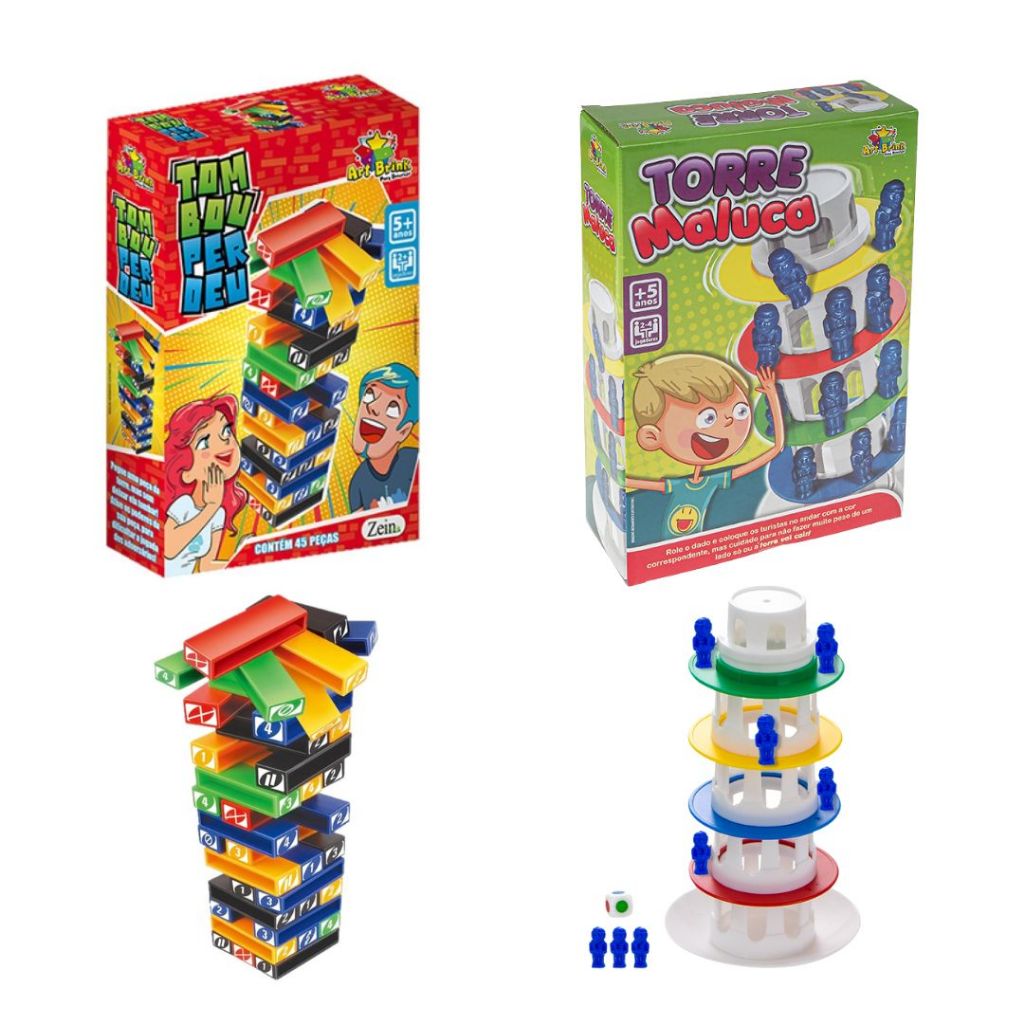 Kit Jogos Tombou perdeu + Torre Maluca | Shopee Brasil