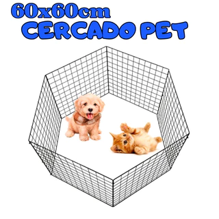 Cercado Móvel para Cachorro 60 Cm de Pequeno Porte - Cercadinho Pet Prático e Eficiente