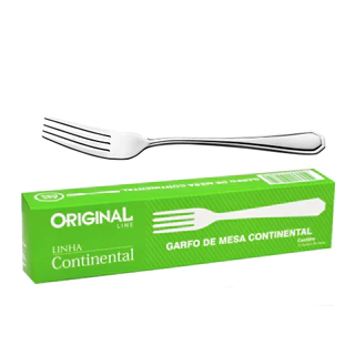 Jogo Talheres 12 Garfos Inox - Original Line Continental - Bares/Restaurante/Buffet