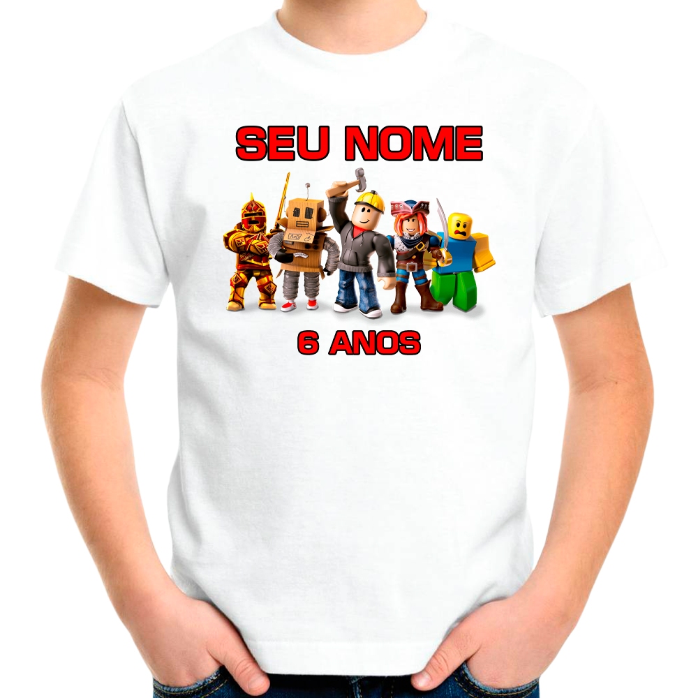 Camiseta Roblox Personagens Camisa Personalizada