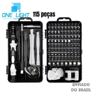 Kit Ferramentas 115 Peças Jogo Mini Chaves Precisão Multiuso Celular Notebook Tablet