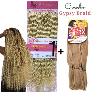 Combo Jumbo + Cabelo Orgânico Para Gypsy Braids Nova Tendência