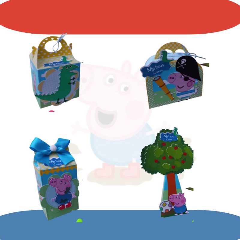 Kit Festa Jorge Peppa Pig - Lembrancinhas Personalizadas Jorge Peppa ...