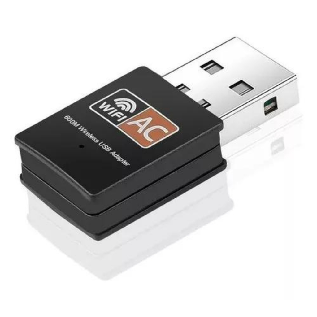 Adaptador Ac Usb Wifi Dual Band 2.4 5ghz 600mbps Wireless | Shopee Brasil