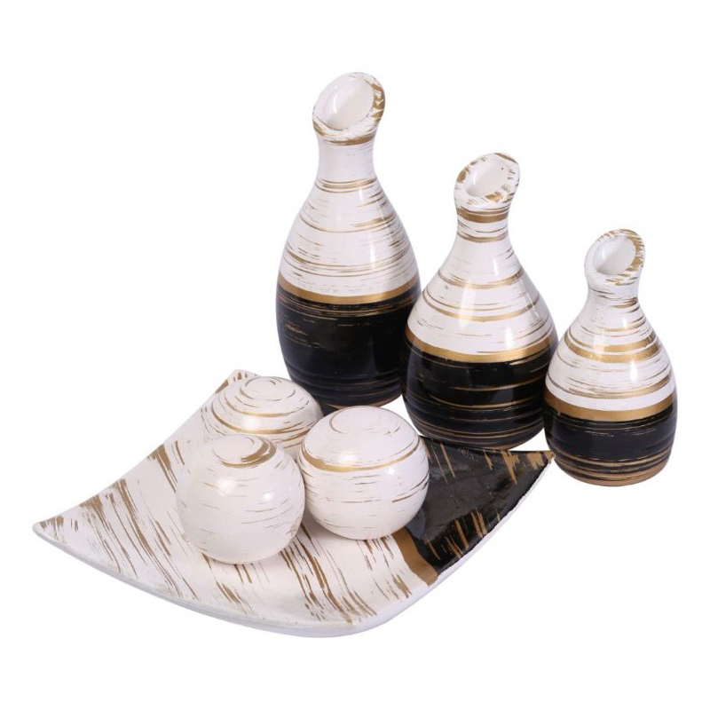 Vaso Decorativo Objetos E Enfeite Cerâmica Estante Aparador