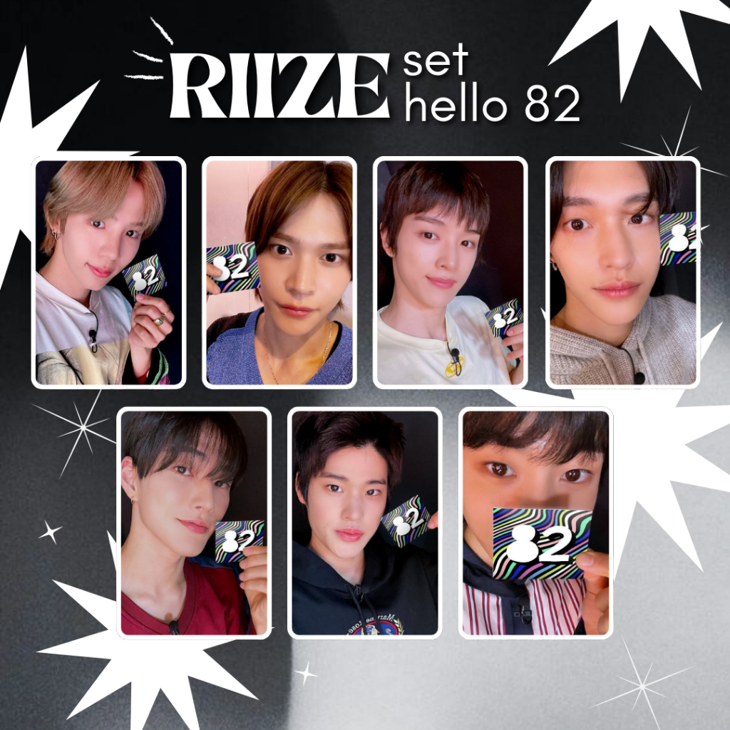 RIIZE - Set 7 Photocards Fanmade frente e verso, Set ot7 Hello82 ...