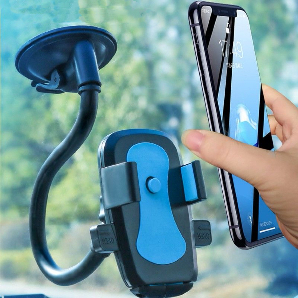 Suporte Veicular Carro Para Celular 360º Fixação Ventosa Haste Firme Ajustável -LE-023