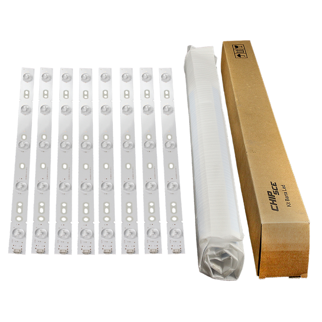 Barra de LED Compatível com TOSHIBA 39" DL3975 / DL3975I(A) - Kit c/8 Barras 5 Led's 3V