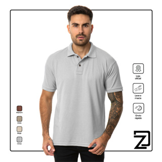 Camisa Polo Masculina Algodão Piquet