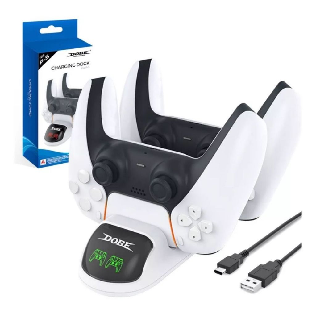 Carregador Duplo Dock Compatível Controle Ps5 Playstation 5 - TP5-0506