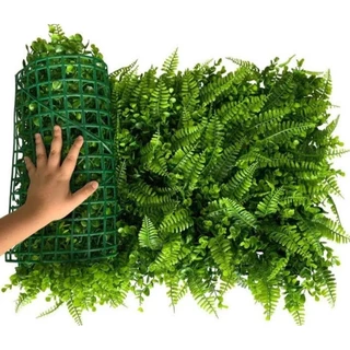 placa samambaia artificial kit com 10 placas 60x40cm