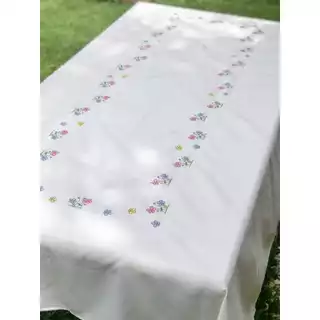Toalha De Mesa 6 Cadeiras Bordada