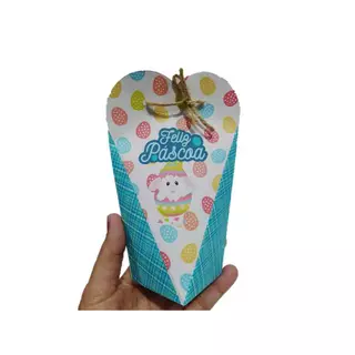 10 Caixinhas Feliz Páscoa embalagem lembrancinha páscoa em Oferta na Shopee