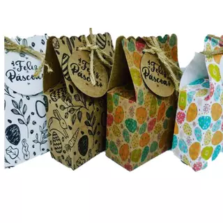Caixinha páscoa Brownie bombom pão de mel palha italiana embalagem páscoa em Oferta na Shopee