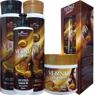 Kit Verniz Capilar Bell Corpus Antifrizz Hidratação E Brilho