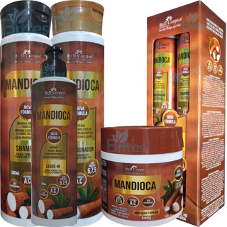 Kit Capilar Mandioca Bell Corpus Com Vitamina E Ômegas 6,7,9
