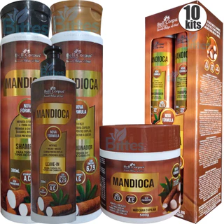 10 Kits Capilar Mandioca Bell Corpus Vitamina/ômegas