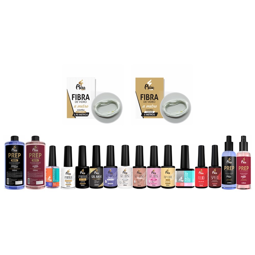 PSIU Preparadores e Finalizadores Prep refil 500 e 120ml Desidratador ...