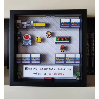 Quadro 3D Pokémon "Choice" Edição colorida