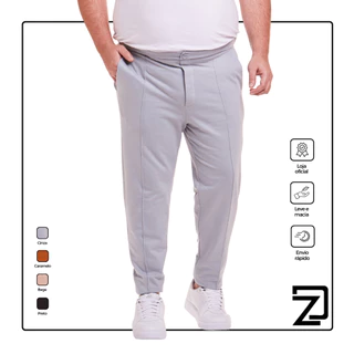 Calça Masculina Plus Size Moletinho Alfaiataria Skinny