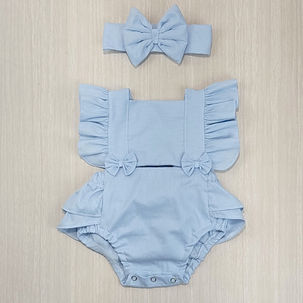 Macacão Body Bebê Roupa Menina Liso Mesversário Tricoline 100% Algodão ...