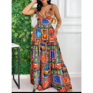 vestido decote com argola, longo