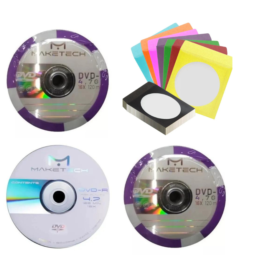 10 unidades de Mídia Virgem DVD-R 4.7gb 120min 16x - Maketech