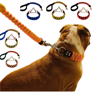 Coleira Enforcador e Guia Para Cachorro Grande Pitbull Golden Labrador Pit Monster American Bully Rottweiler Pastor Alemão Fila Doberman Buldog